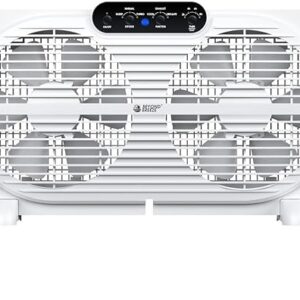 Twin Window Fan with Reversible Airflow and Intruder Alarm, 9-Inch Window Fan with Remote Control and 3 Speeds, Expandable Window Exchaust Fans for Home Bedroom Twin Window Fan with Reversible Airflow and Intruder Alarm, 9-Inch Window Fan with Remote Control and 3 Speeds, Expandable Window Exchaust Fans for Home Bedroom